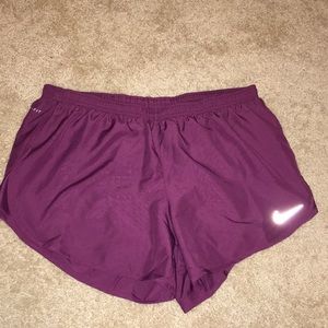Burgundy Nike Running Shorts